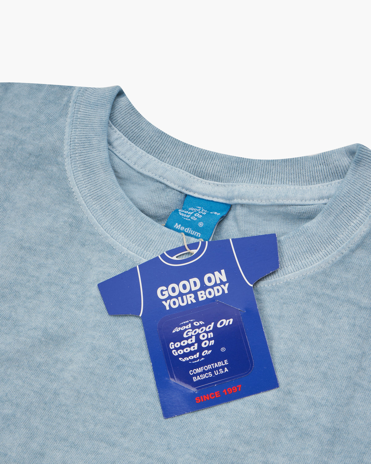 Good On S/S Crew Tee - Pigment Dyed Soda | Good On T Shirts | JEANSTORE