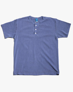 Good On S/S Henley Tee - Pigment Dyed Navy