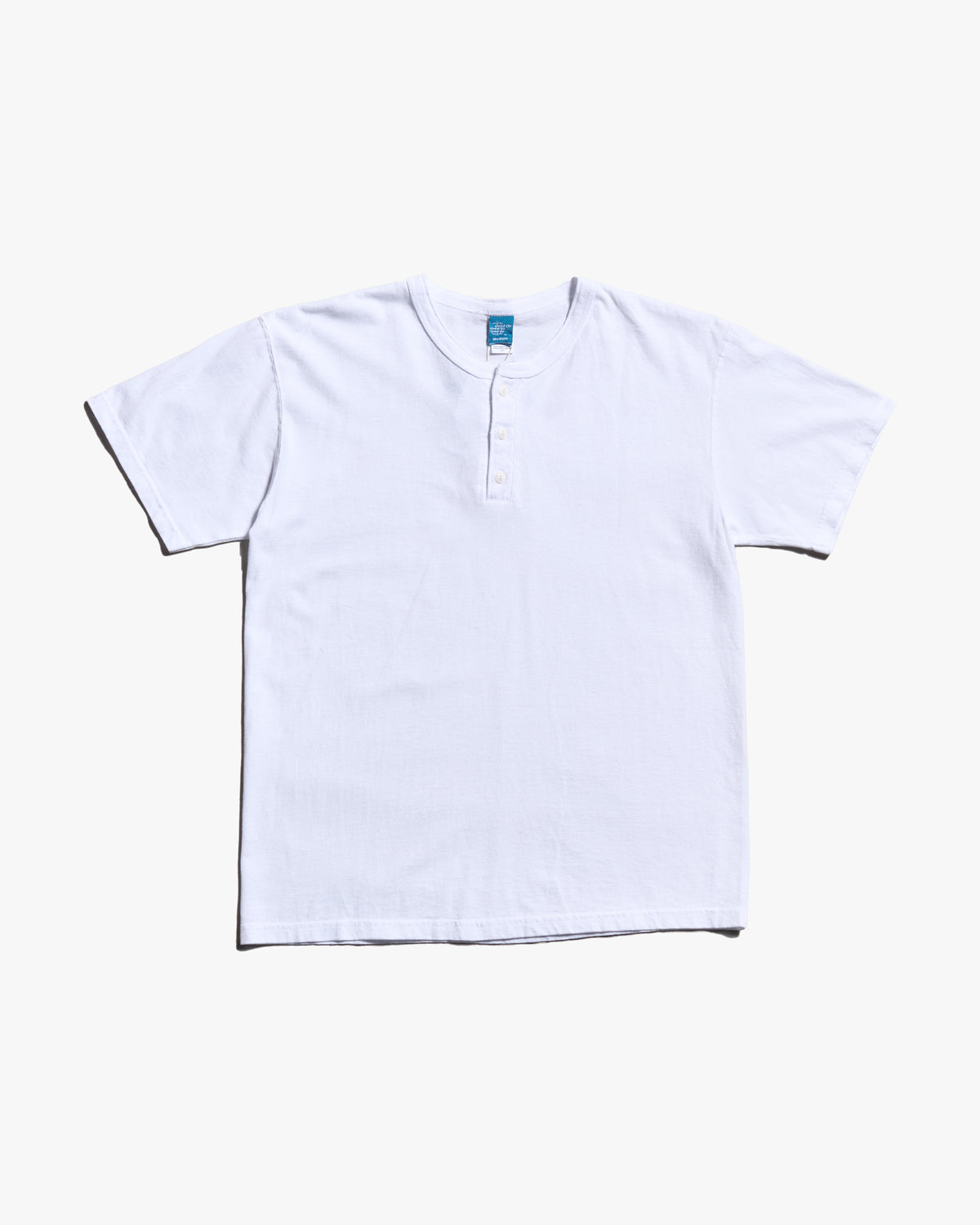 Good On S/S Henley Tee - Washed White