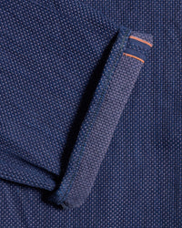 Graph Zero Sashiko Loose Straight Selvedge Jeans - Indigo