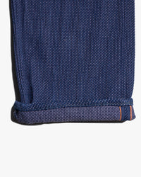 Graph Zero Sashiko Loose Straight Selvedge Jeans - Indigo