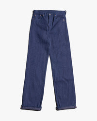 Graph Zero Sashiko Loose Straight Selvedge Jeans - Indigo