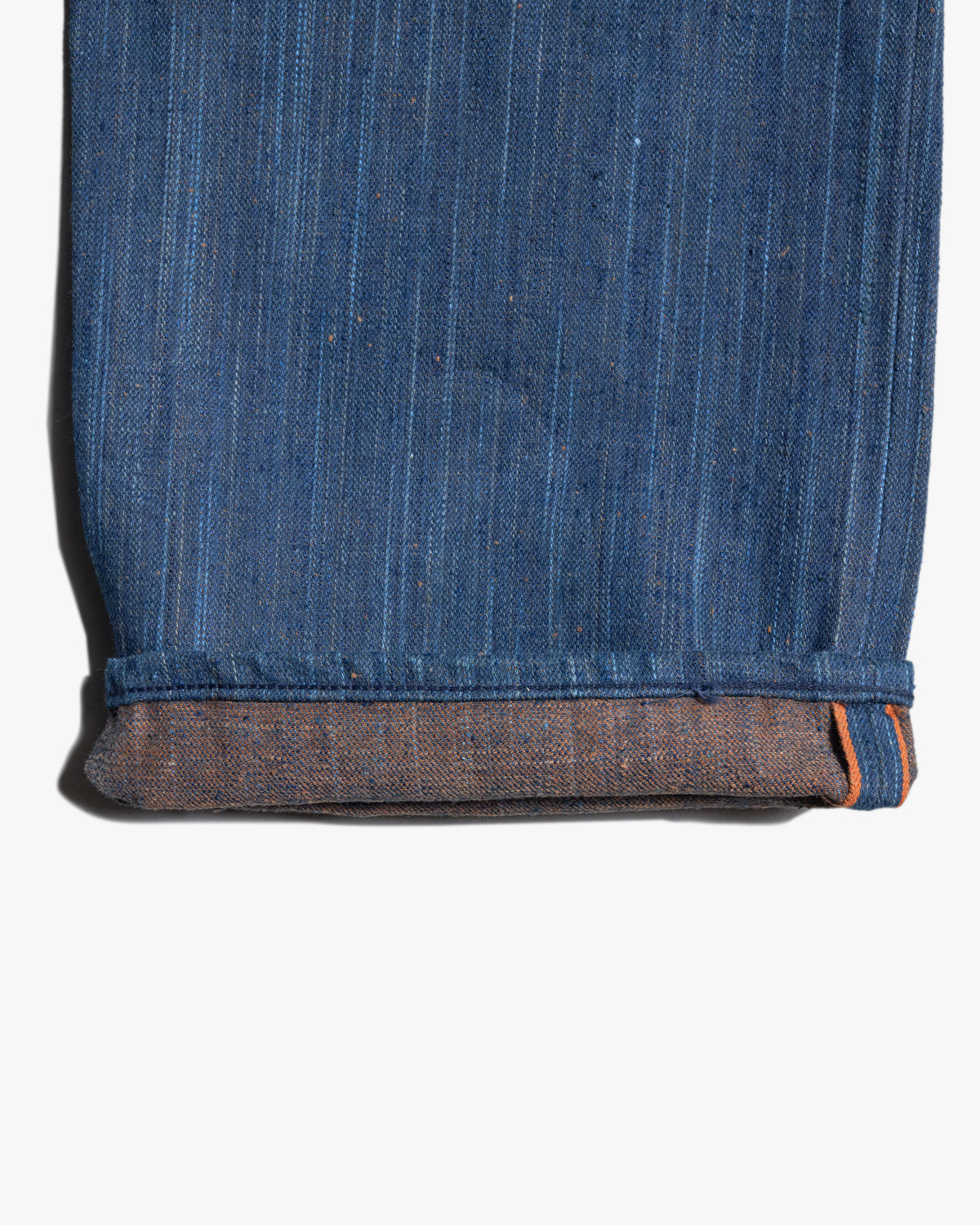 Graph Zero Natural Dyed Regular Fit Neppy Selvedge Denim Jeans - Natural Indigo / Persimmon