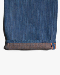 Graph Zero Natural Dyed Regular Fit Neppy Selvedge Denim Jeans - Natural Indigo / Persimmon
