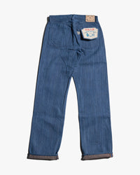 Graph Zero Natural Dyed Regular Fit Neppy Selvedge Denim Jeans - Natural Indigo / Persimmon