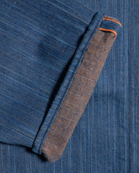 Graph Zero Natural Dyed Regular Fit Neppy Selvedge Denim Jeans - Natural Indigo / Persimmon