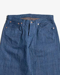 Graph Zero Natural Dyed Regular Fit Neppy Selvedge Denim Jeans - Natural Indigo / Persimmon
