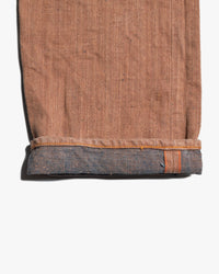 Graph Zero Natural Dyed Regular Fit Neppy Selvedge Denim Jeans - Persimmon / Natural Indigo