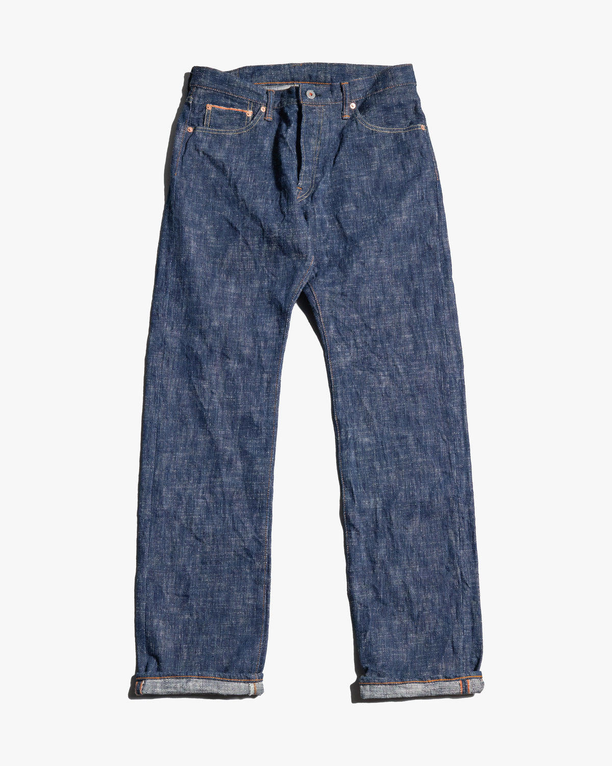 Graph Zero Skein Dyed Slim Fit 15oz Selvedge Jeans - Green Indigo