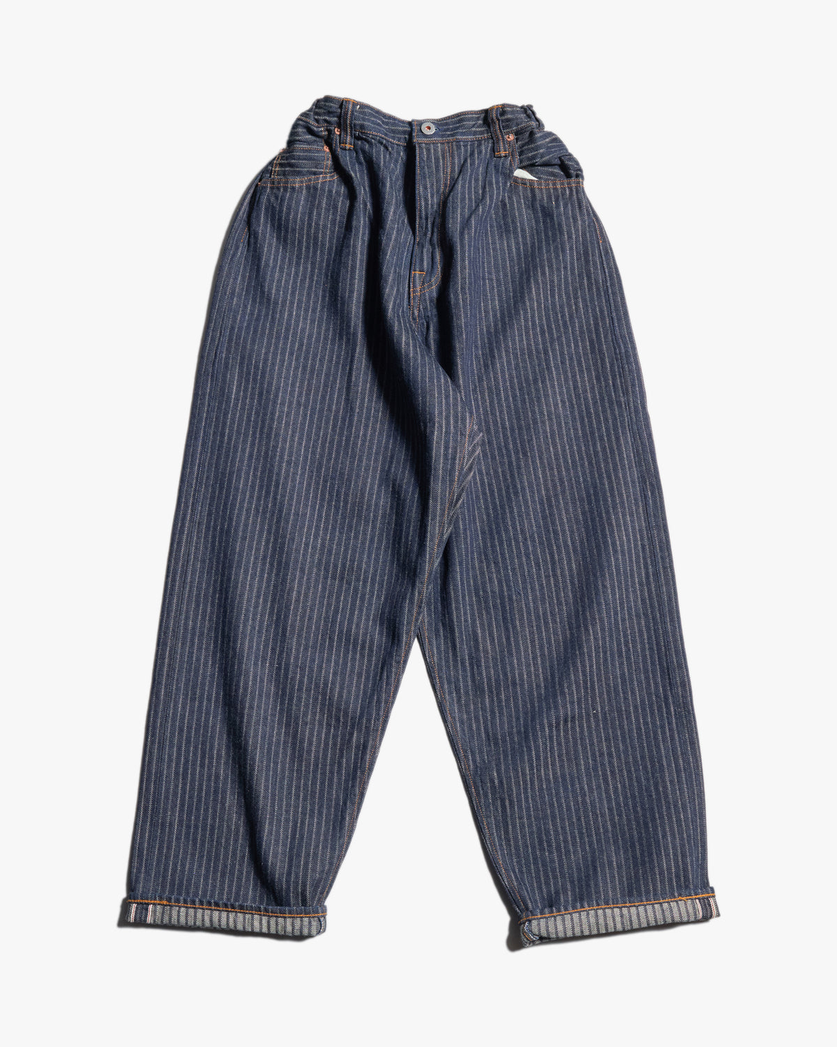 Graph Zero Easy 5-Pocket Selvedge Pants - Herringbone Stripe | Graphzero Jeans | Jeanstore