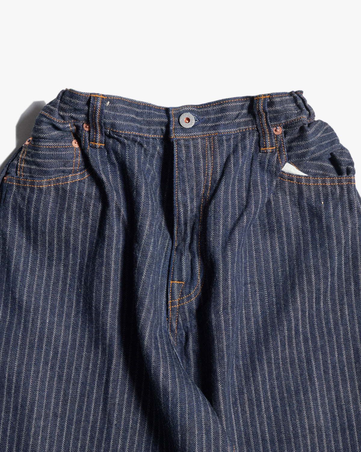 Graph Zero Easy 5-Pocket Selvedge Pants - Herringbone Stripe | Graphzero Jeans | Jeanstore