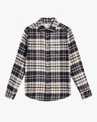 Portuguese Flannel Hillside Flannel Shirt - Ecru / Black