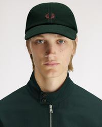 Fred Perry Classic Pique Cap - Grassroots / Oxblood