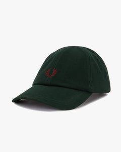 Fred Perry Classic Pique Cap - Grassroots / Oxblood