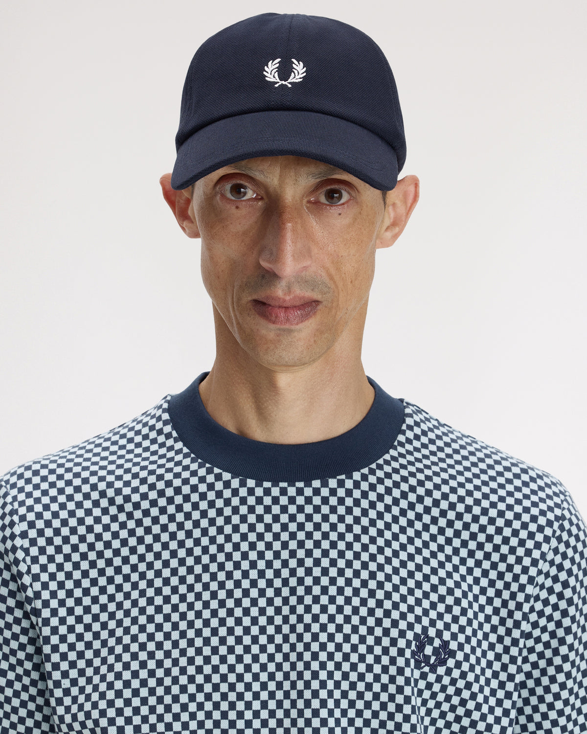 Fred Perry Classic Pique Cap - Navy / Snow White