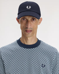 Fred Perry Classic Pique Cap - Navy / Snow White
