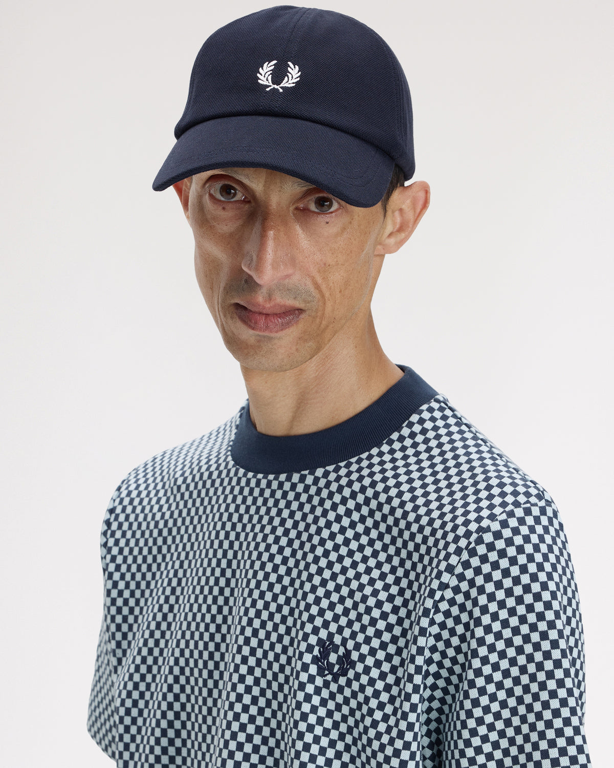Fred Perry Classic Pique Cap - Navy / Snow White