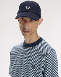 Fred Perry Classic Pique Cap - Navy / Snow White