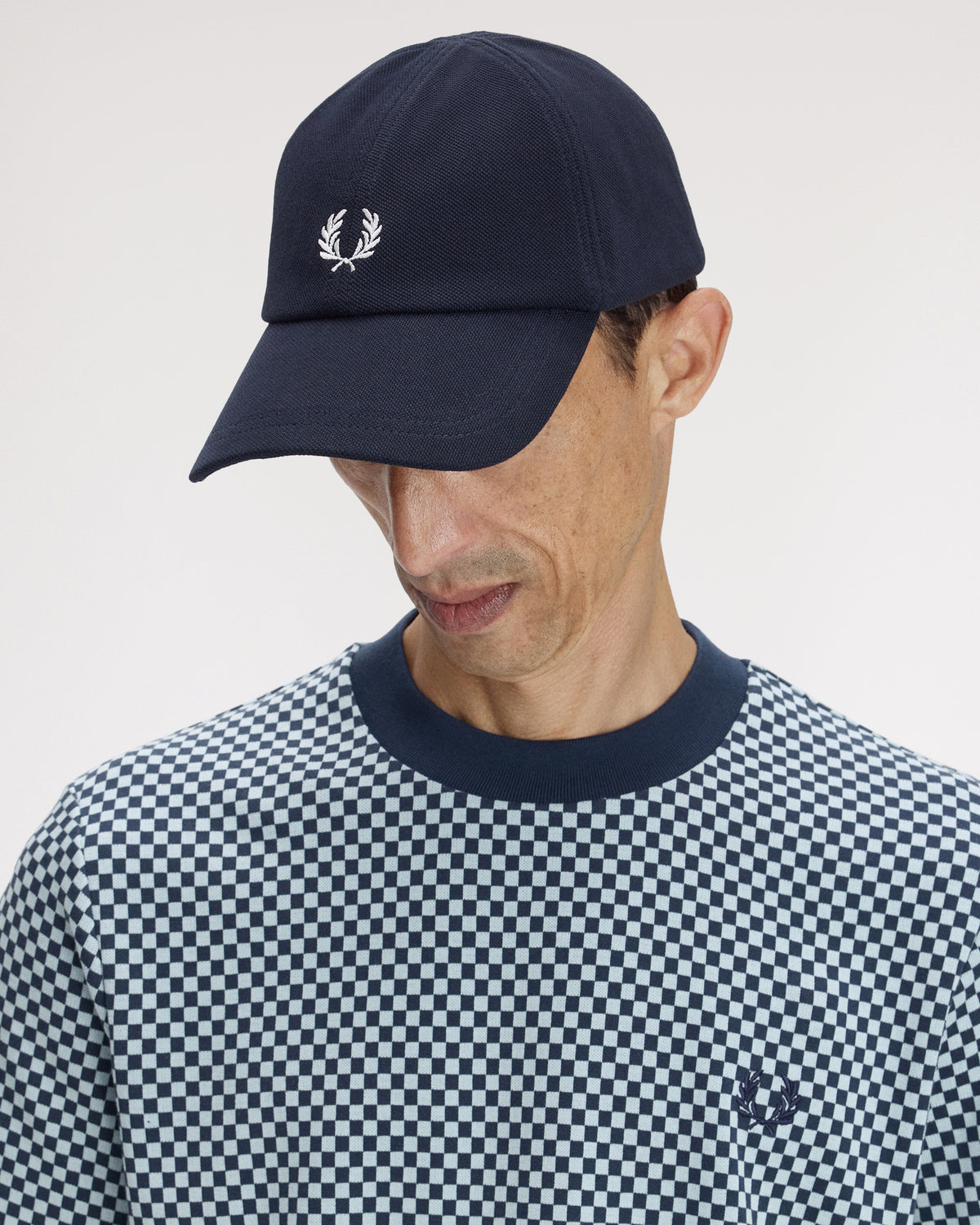 Fred Perry Classic Pique Cap - Navy / Snow White