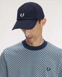 Fred Perry Classic Pique Cap - Navy / Snow White