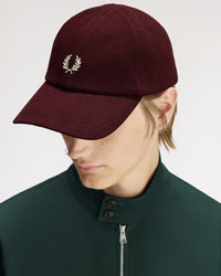 Fred Perry Classic Pique Cap - Oxblood / Ecru