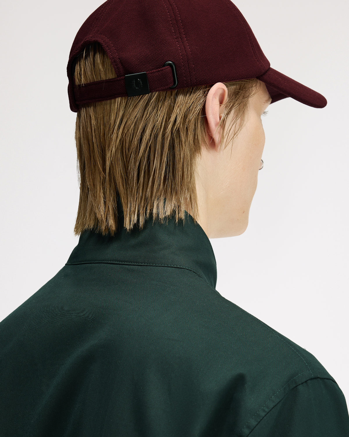 Fred Perry Classic Pique Cap - Oxblood / Ecru