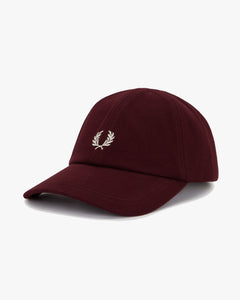 Fred Perry Classic Pique Cap - Oxblood / Ecru