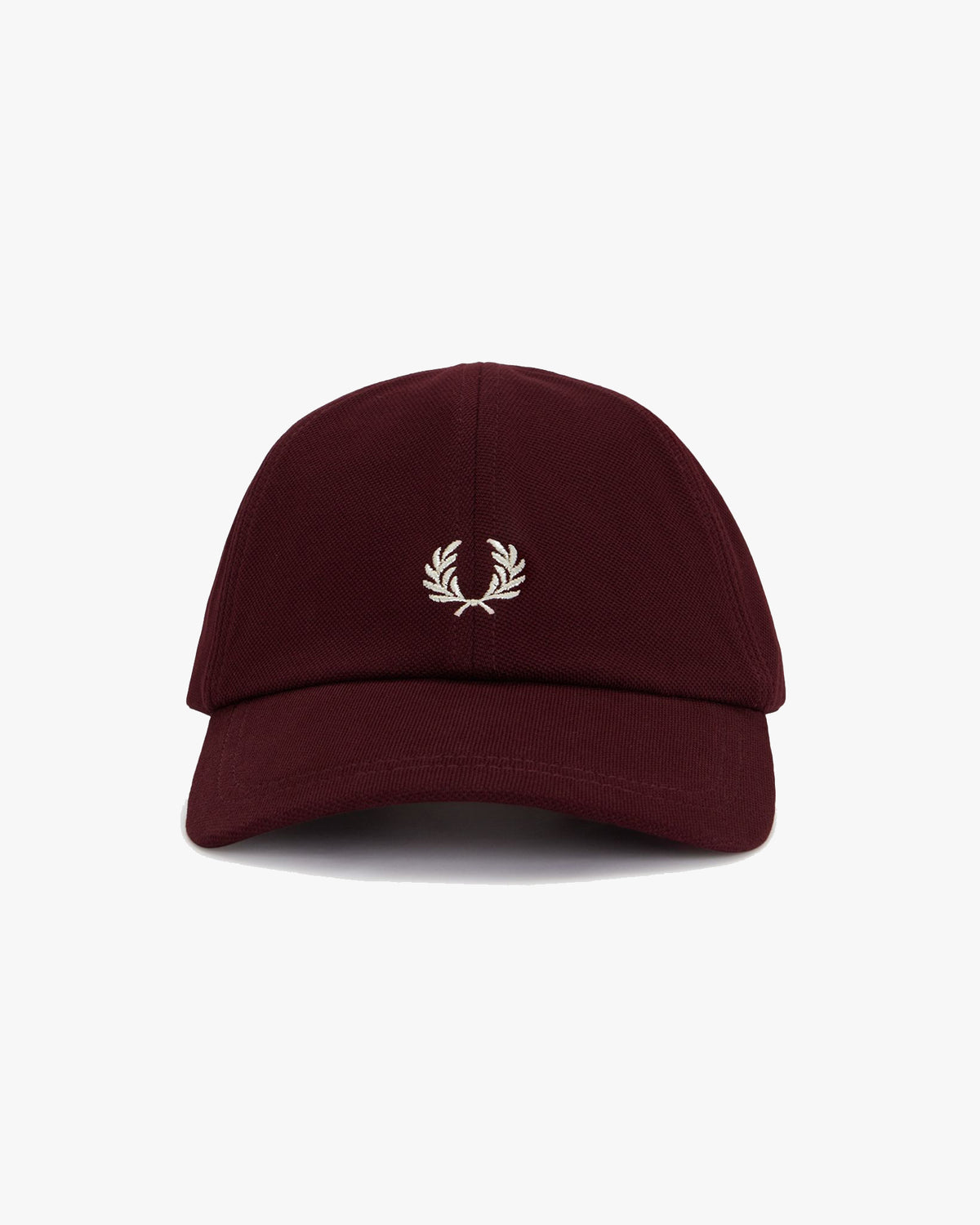 Fred Perry Classic Pique Cap - Oxblood / Ecru