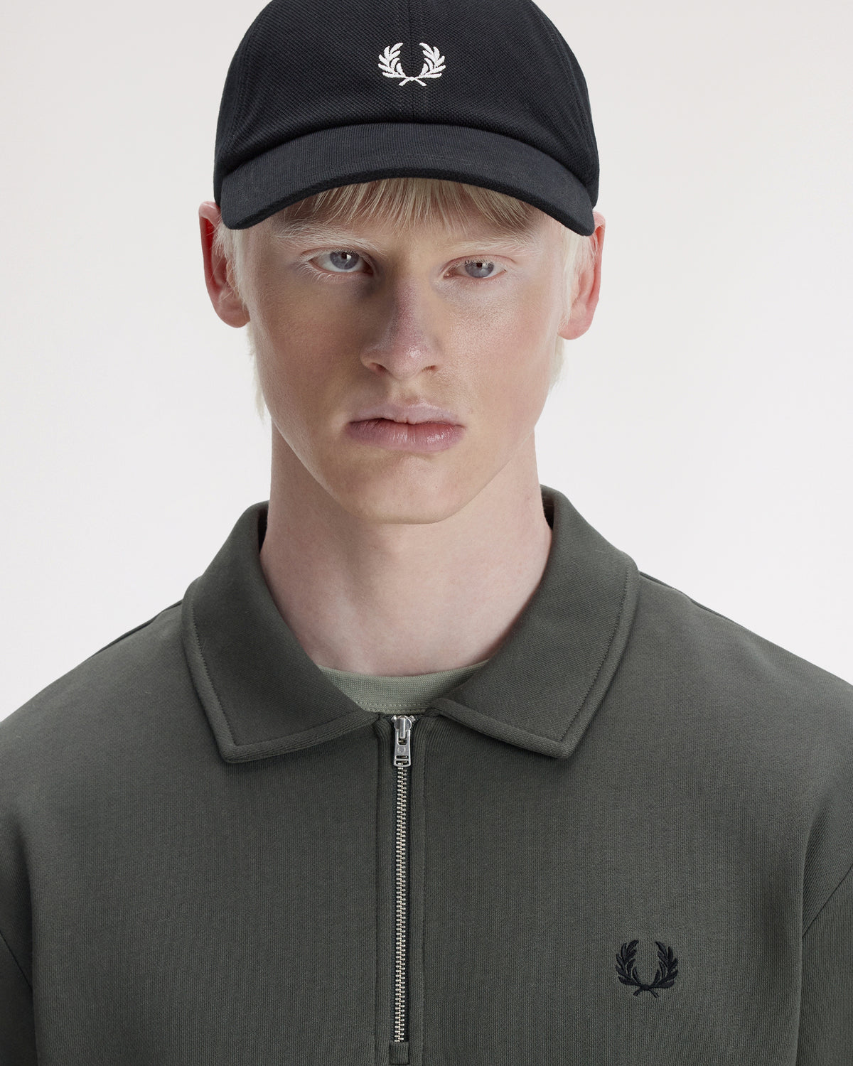 Fred Perry Classic Pique Cap - Black / Snow White | Fred Perry Hats | JEANSTORE