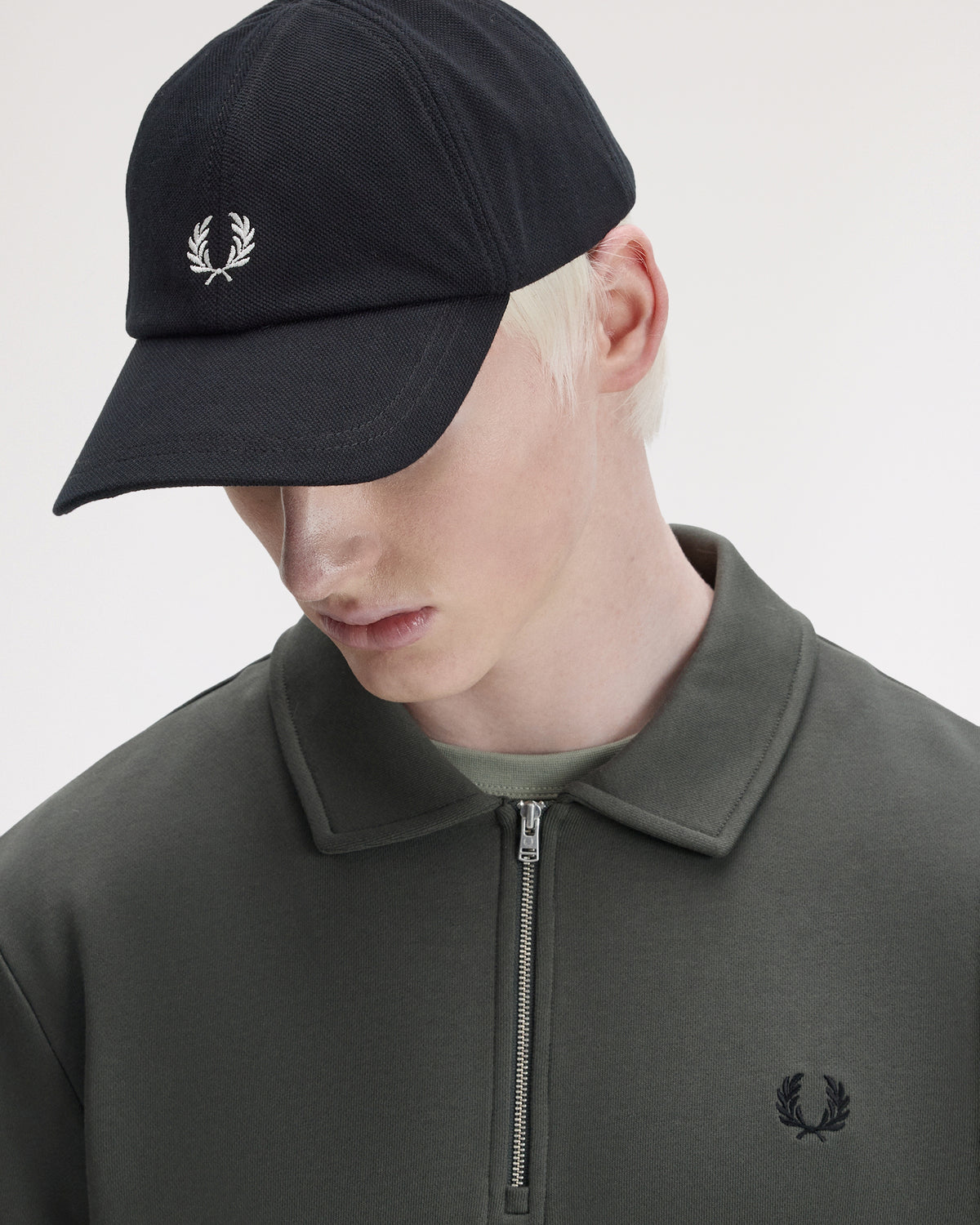 Fred Perry Classic Pique Cap - Black / Snow White | Fred Perry Hats | JEANSTORE