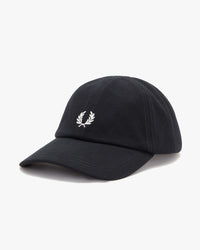 Fred Perry Classic Pique Cap - Black / Snow White | Fred Perry Hats | JEANSTORE
