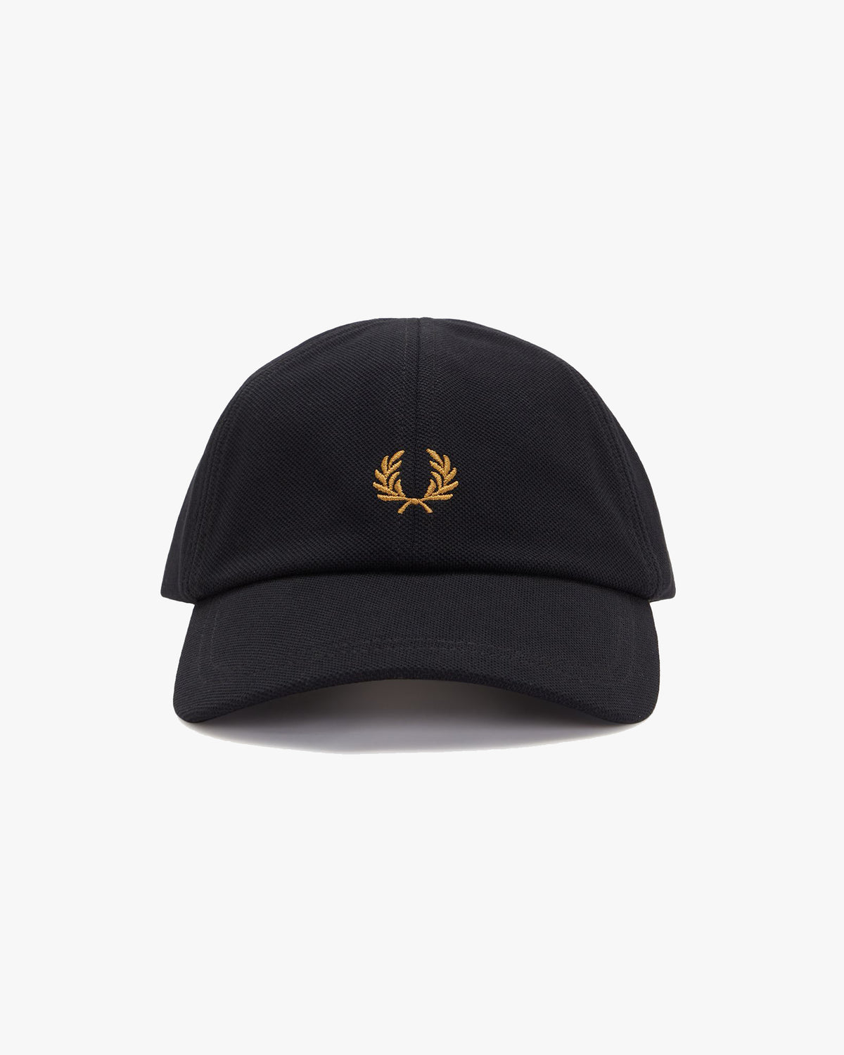 Fred Perry Classic Pique Cap - Black / Dark Caramel
