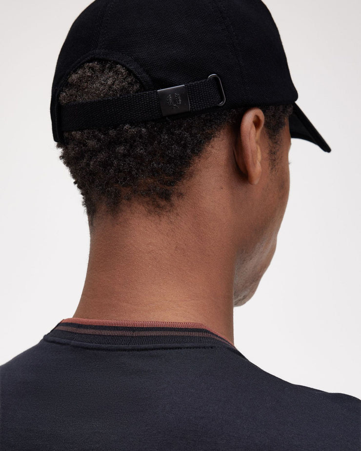 Fred Perry Classic Pique Cap - Black / Whisky Brown