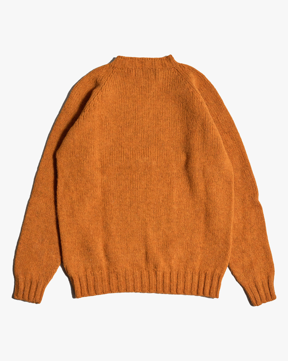 Harley of Scotland Heavy Supersoft Crew Neck Sweater - Amber | Harley of Scotland Sweaters & Knitwear | Jeanstore