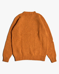 Harley of Scotland Heavy Supersoft Crew Neck Sweater - Amber | Harley of Scotland Sweaters & Knitwear | Jeanstore