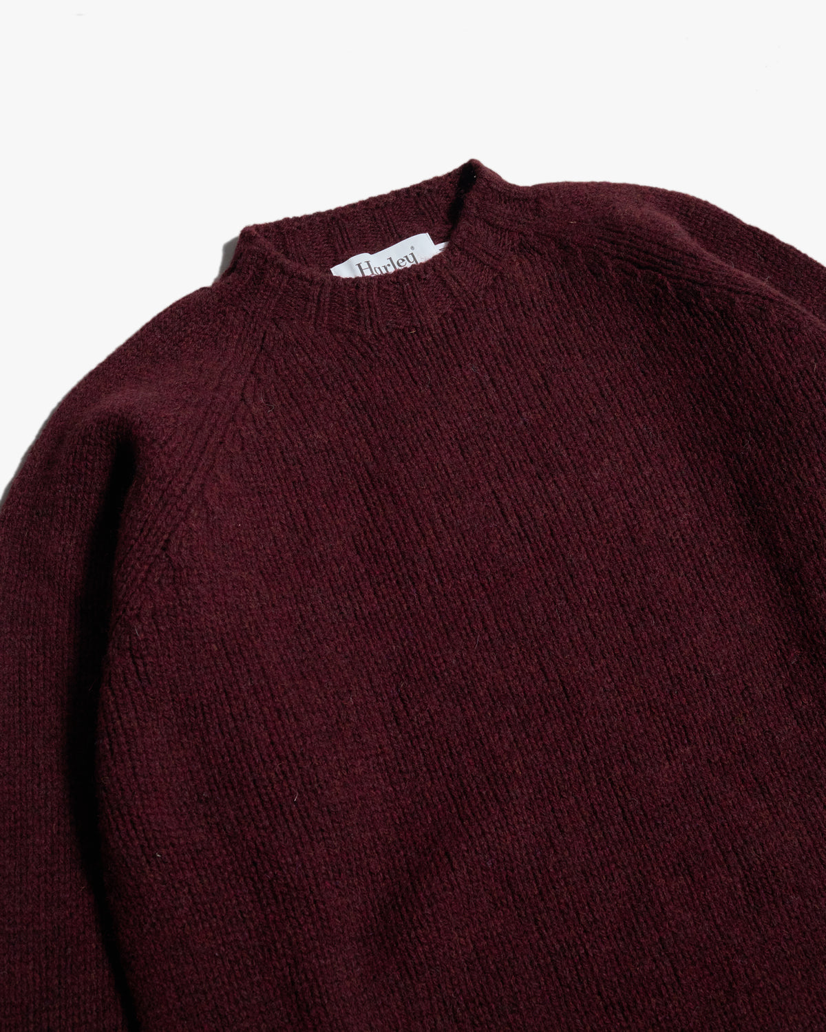Harley of Scotland Heavy Supersoft Crew Neck Sweater - Beetroot