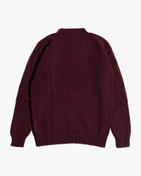 Harley of Scotland Heavy Supersoft Crew Neck Sweater - Beetroot