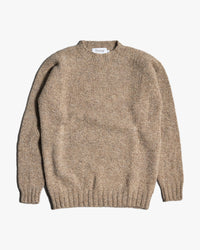 Harley of Scotland Heavy Supersoft Crew Neck Sweater - Pebble | Harley of Scotland Sweaters & Knitwear | Jeanstore