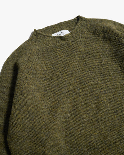 Harley of Scotland Heavy Supersoft Crew Neck Sweater - Scots Pine | Harley of Scotland Sweaters & Knitwear | Jeanstore