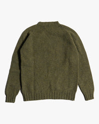 Harley of Scotland Heavy Supersoft Crew Neck Sweater - Scots Pine | Harley of Scotland Sweaters & Knitwear | Jeanstore