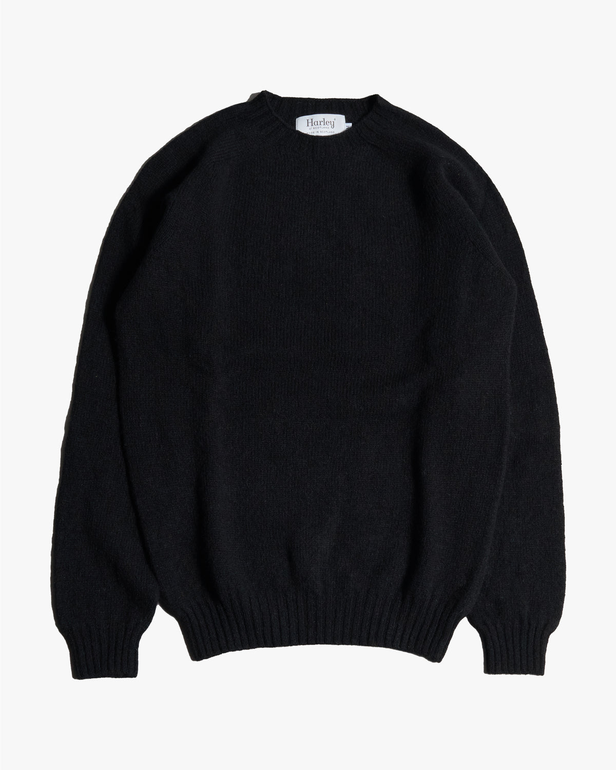 Harley of Scotland Supersoft Crew Neck Sweater - Black | Harley of Scotland Sweaters & Knitwear | Jeanstore