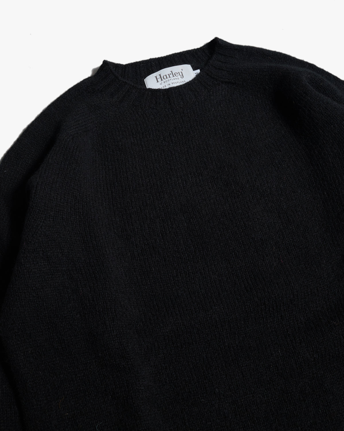 Harley of Scotland Supersoft Crew Neck Sweater - Black | Harley of Scotland Sweaters & Knitwear | Jeanstore