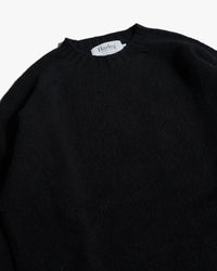Harley of Scotland Supersoft Crew Neck Sweater - Black | Harley of Scotland Sweaters & Knitwear | Jeanstore