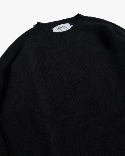 Harley of Scotland Supersoft Crew Neck Sweater - Black | Harley of Scotland Sweaters & Knitwear | Jeanstore