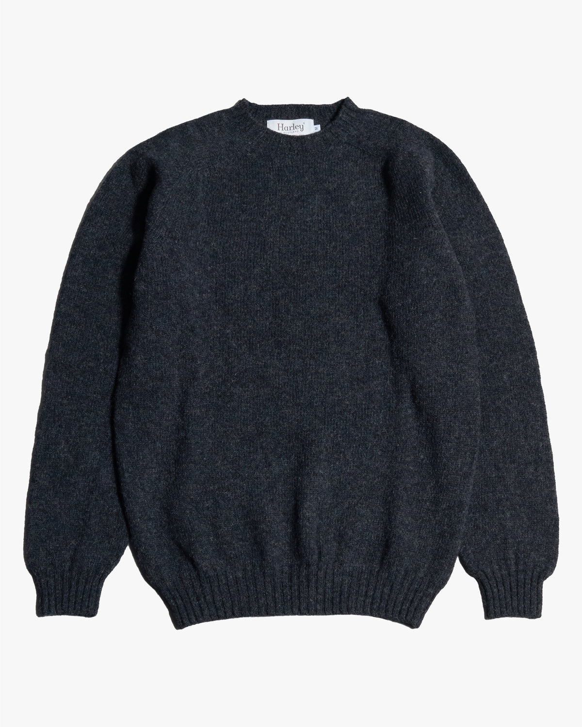 Harley of Scotland Supersoft Crew Neck Sweater - Charcoal | Harley of Scotland Sweaters & Knitwear | Jeanstore