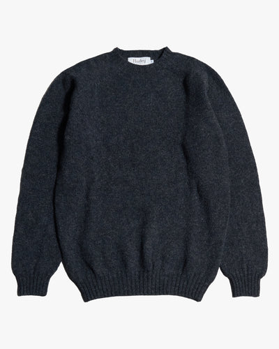 Harley of Scotland Supersoft Crew Neck Sweater - Charcoal | Harley of Scotland Sweaters & Knitwear | Jeanstore