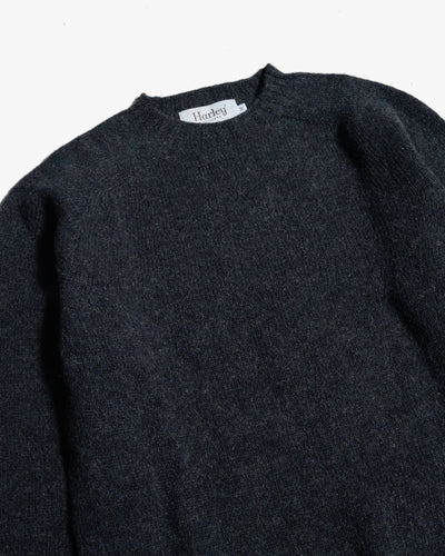 Harley of Scotland Supersoft Crew Neck Sweater - Charcoal | Harley of Scotland Sweaters & Knitwear | Jeanstore