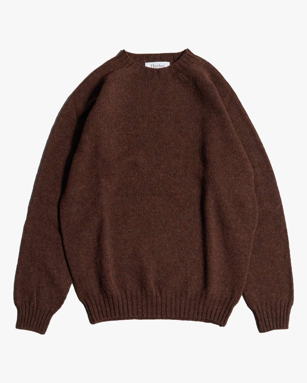 Harley of Scotland Supersoft Crew Neck Sweater - Marron