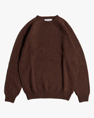 Harley of Scotland Supersoft Crew Neck Sweater - Marron