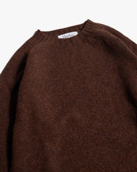 Harley of Scotland Supersoft Crew Neck Sweater - Marron
